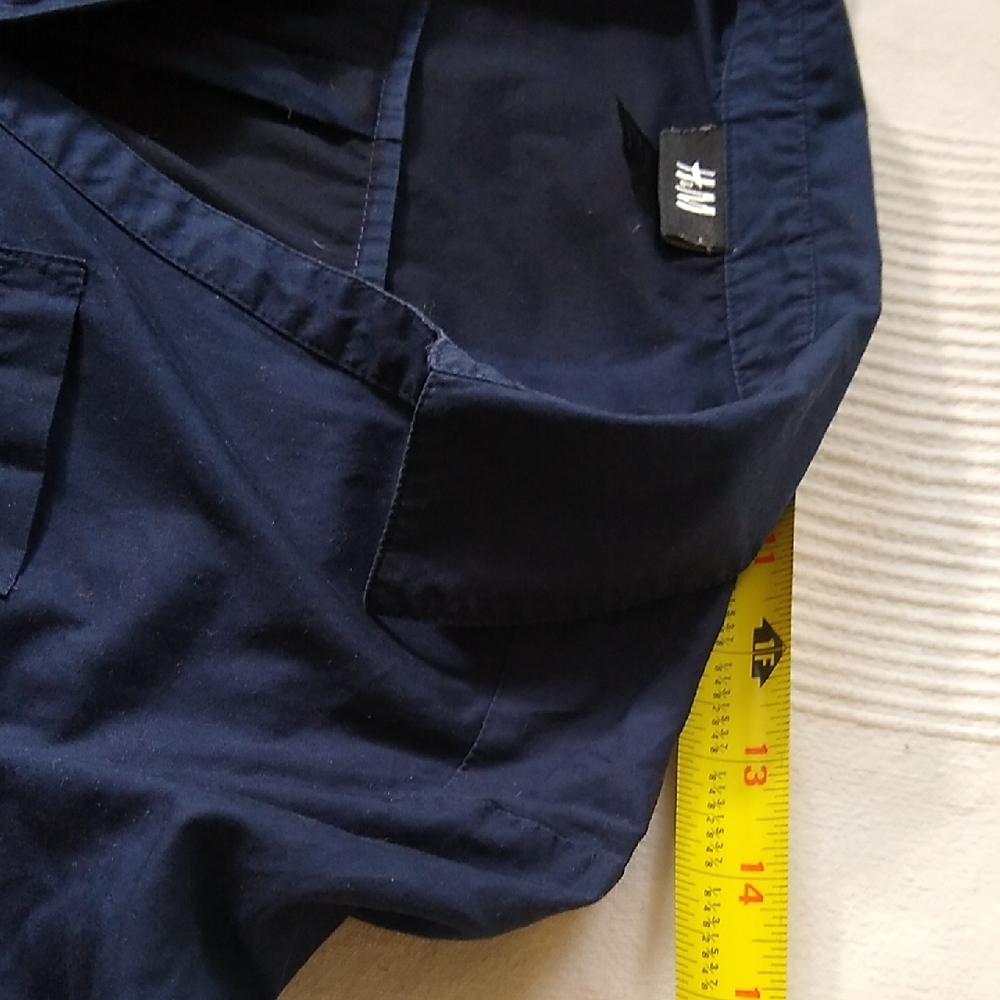 H&M Junior SZ 2 100% Cotton Navy Dress - Picture 11 of 14